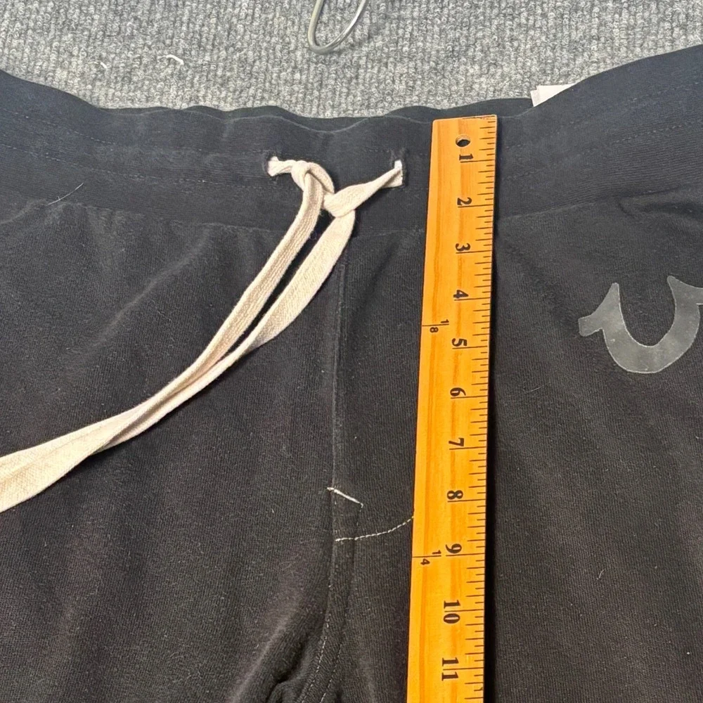 True Religion Men's Large‎ Black Classic Logo Jogger Sweatpants